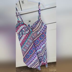Colorful Patterned Women's Swimdress Size 10 C/D